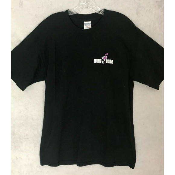 Gildan Other - Wine Dude Logo T-Shirt 375Q‎ Sonoma Wines Black Short Sleeve Heavy Cotton Large